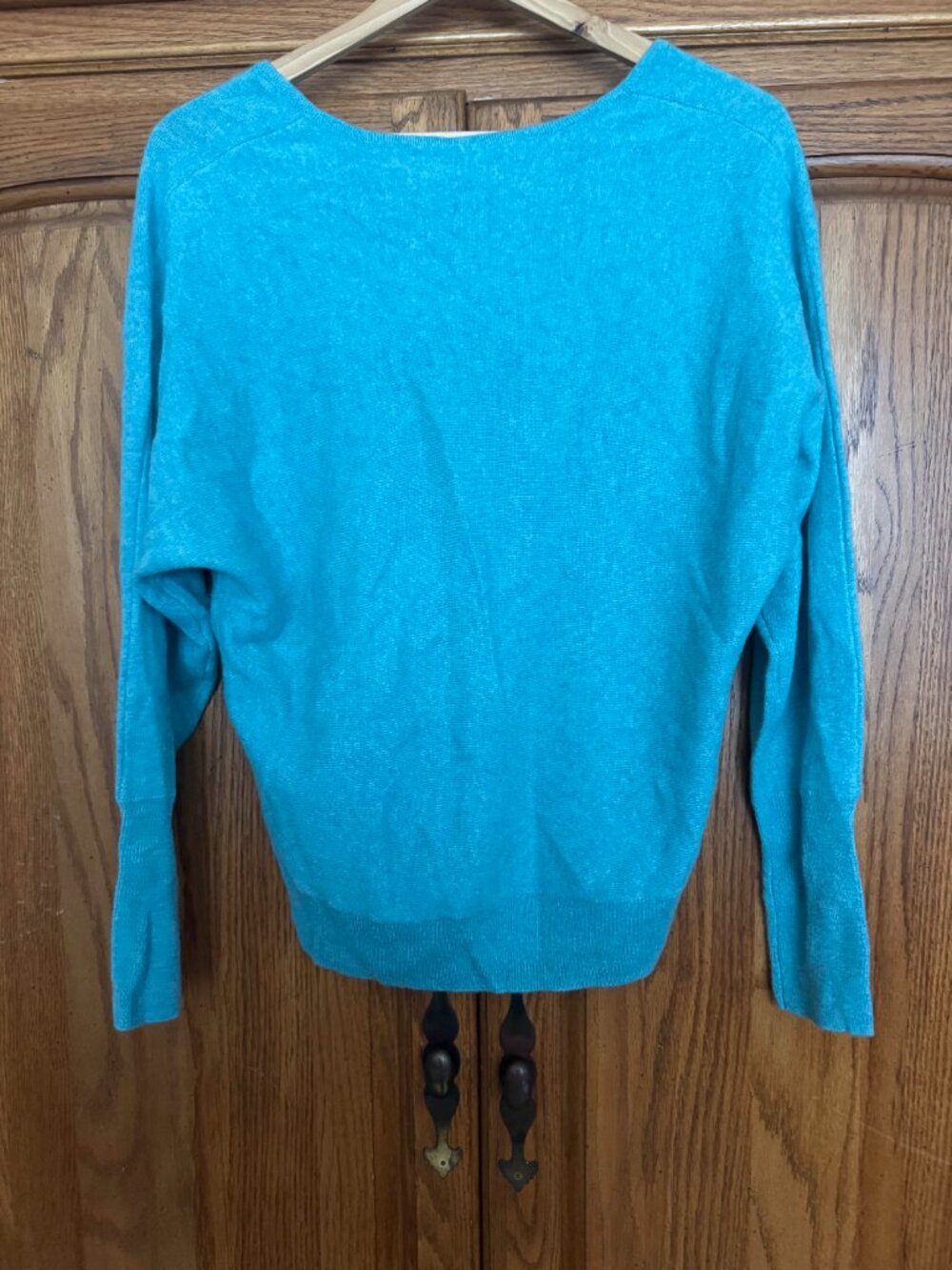 Tahari Turquoise V-Neck Sweater image 2